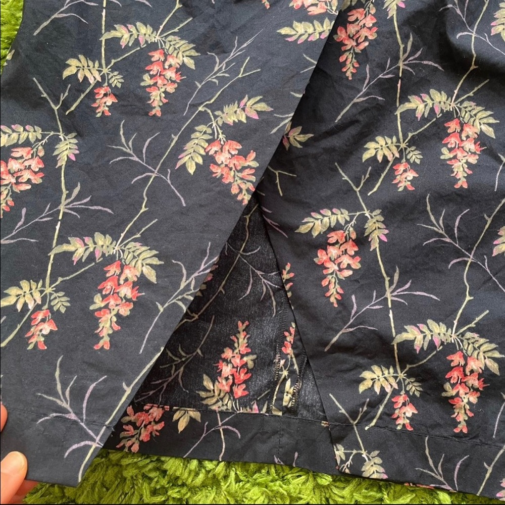 Rebecca Taylor Navy Floral Midi Dress - Picture 4 of 7